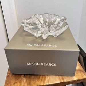 Simon Pearce Maple Leaf Glass Dish - New in box